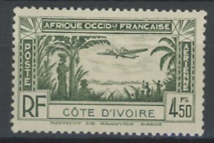 COTE D'IVOIRE neuf *  N° 3   trace de charnière.   PA