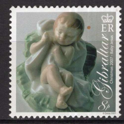 GIBRALTAR 2007 NOEL SCULPTURE JESUS BEBE NEUF**
