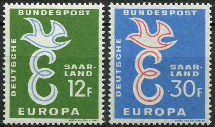 SARRE 1958 NEUF** MNH N° 421 422 europa