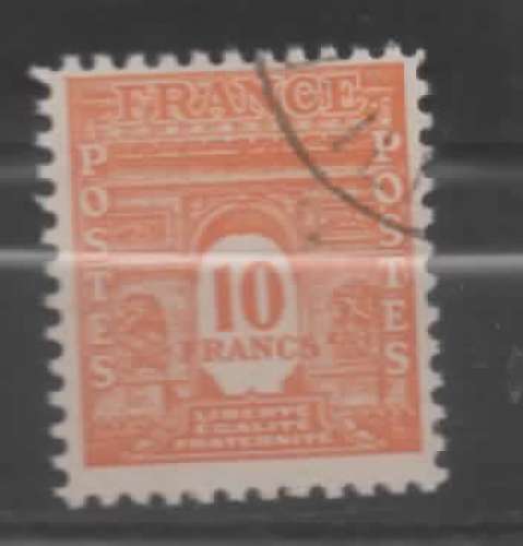 FRANCE 1944 NO  629 OBL  DOS GOMME SUR X VOIR SCAN TRAIT DE BANDE FRANCE 1944 NO  629 OBL  DOS GOMME SUR X VOIR SCAN TRAIT DE BANDE
