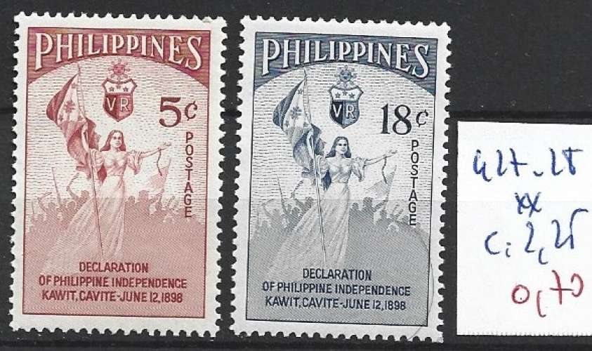 PHILIPPINES 427-428 ** côte 2.25 €  