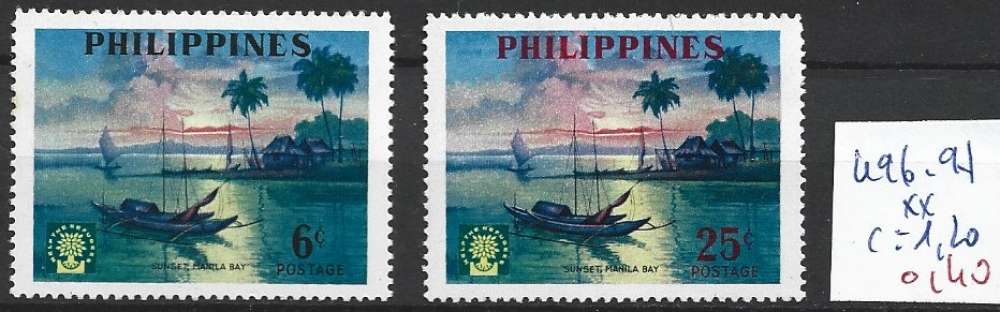 PHILIPPINES 496-497 ** côte 1.20 €  