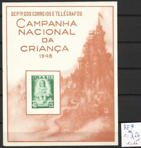 BRESIL BF 9 **  côte 3.50 € 