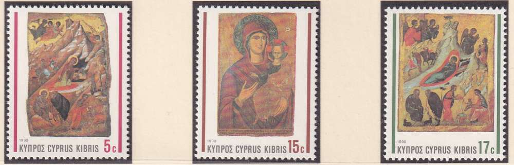 CHYPRE  - 1990 - Noël  - Yvert 763 / 765 - Neuf **