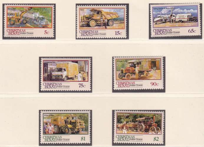 CHRISTMAS ISLAND - 1990 - Transport - Yvert 321 / 327 Neufs ** (L321)
