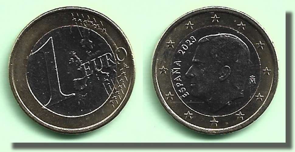 Espagne Pièce Monnaie 1 € euro 2023 UC moneda
