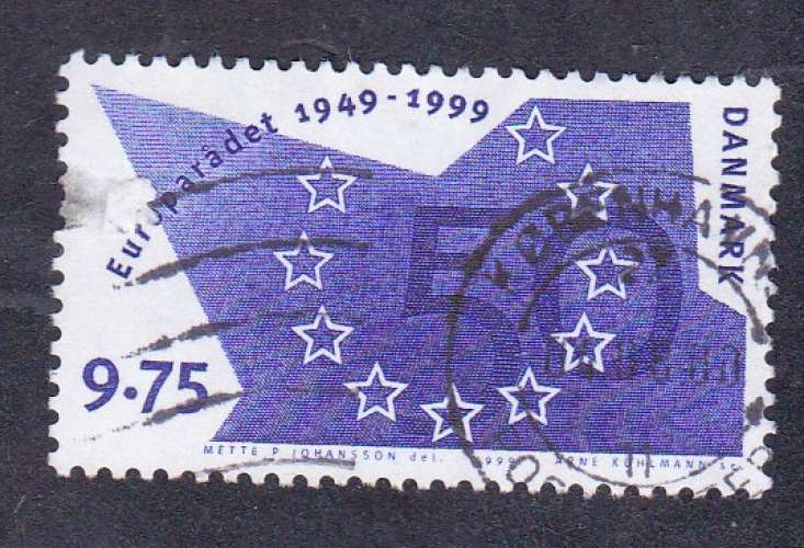 DANEMARK N° Y&T 1214 OBLITERE - CONSEIL DE L EUROPE