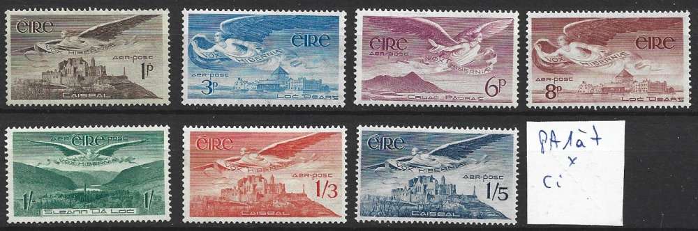 IRLANDE PA 1 à 7 * côte 27.50 €