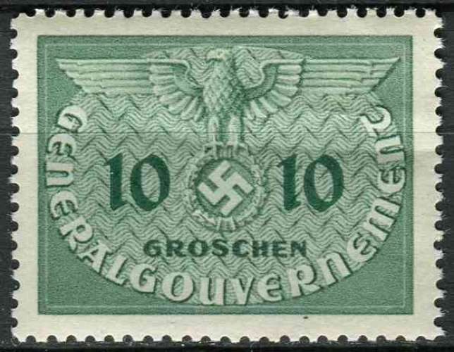 POLOGNE OCCUPATION ALLEMANDE 1940 NEUF** MNH SERVICE N° 12