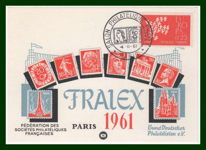 CAM BT SALON PHILATELIQUE FRALEX 1961 PARIS TB