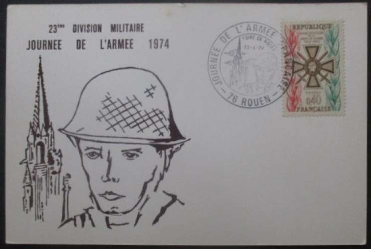 FRANCE carte journée de l'armée 1974