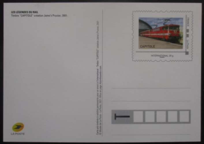 FRANCE carte pré-timbrée Locomotive
