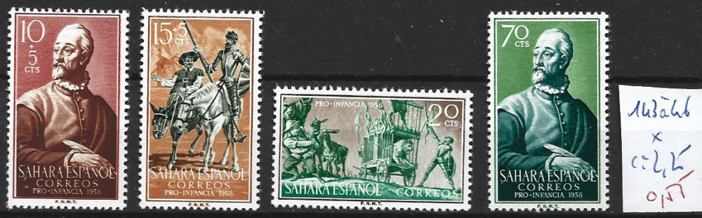 SAHARA ESPAGNOL 143 à 146 * côte 2.25 €