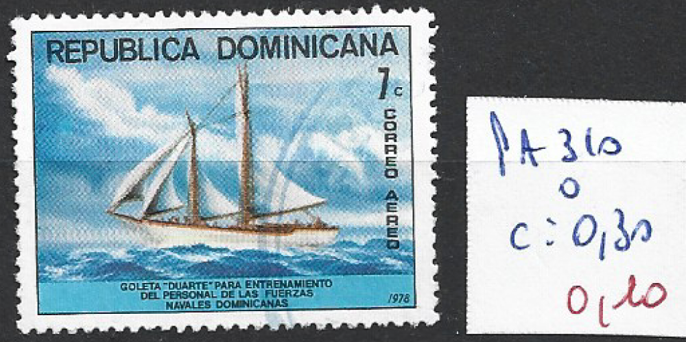 DOMINICAINE PA 310 oblitéré côte 0.30 € 