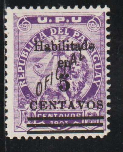 PARAGUAY 1907 - Y&T N° 135