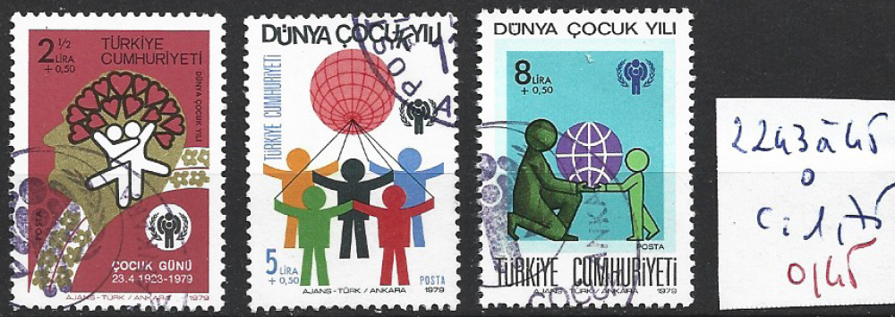 TURQUIE 2243 à 2245 oblitérés côte 1.75 € 