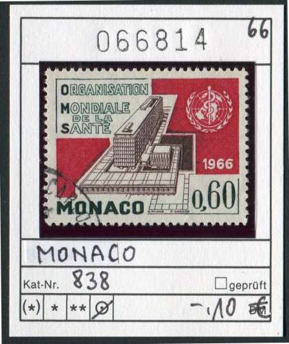 Monaco 1966 - Yvert 704 - Michel 838 - oo oblit. - 