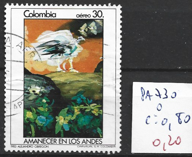 COLOMBIE PA 730 oblitéré côte 0.80 €