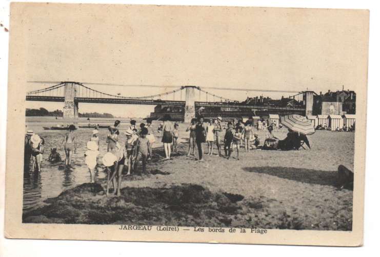 cpsm 45 Jargeau Les bords de la Plage ( daguin)