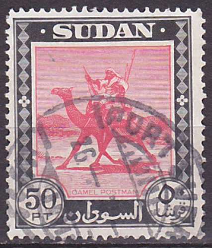 Timbre oblitéré n° 112(Yvert) Soudan 1951 - Camel postman
