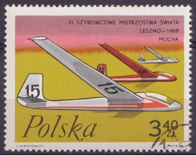 Pologne 1968 Y&T 1699 oblitéré - Vol à voile 
