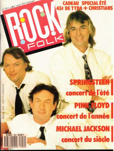 Magazine Rock & Folk n° 254 Pink Floyd, Springsteen, F Hardy,  poster Pink Floyd + 1 disque TTDA
