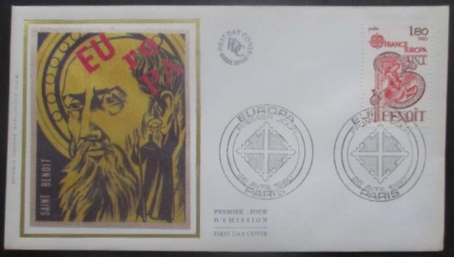 FRANCE FDC Europa 26-04-1980 Paris