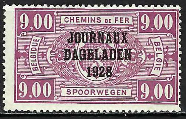 Belgique - 1928 - Y & T n° 16 Timbres pour journaux - MH