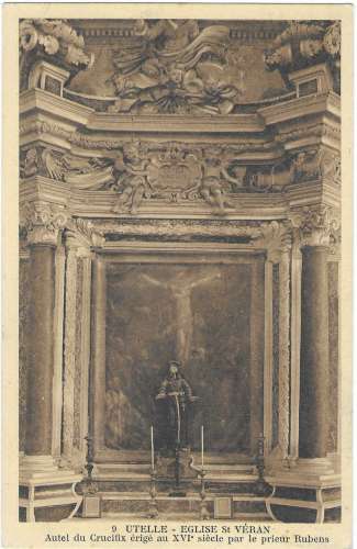 CPA - A.M. - UTELLE, Eglise St Véran, Autel du Crucifix