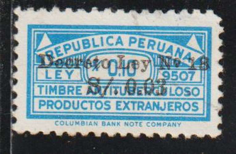 PEROU 1953- Y&T  N° 436