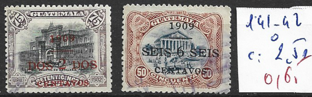 GUATEMALA 141-142 oblitérés côte 2.50 € 