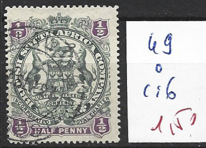 AFRIQUE DU SUD COMPAGNIE 49 oblitéré côte 6 €