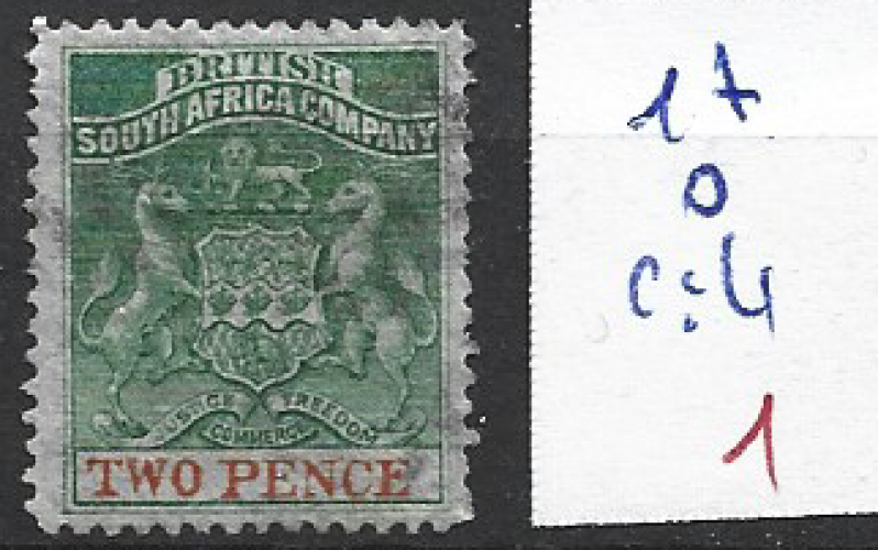AFRIQUE DU SUD COMPAGNIE 17 oblitéré côte 4 €