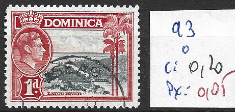 DOMINIQUE 93 oblitéré côte 0.20 €