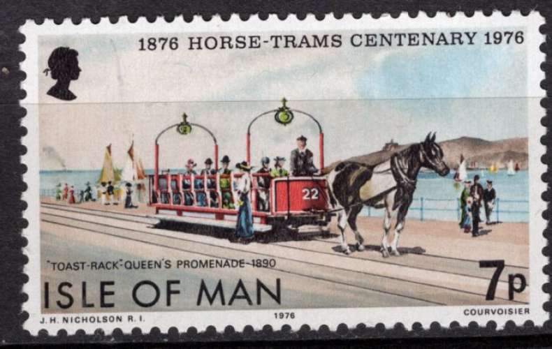 ILE DE MAN 1976 CENTENAIRE DES TRAMS HIPPOMOBILES NEUF**