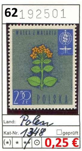 Pologne 1962 - Michel 1348 - ** neuf mnh - 
