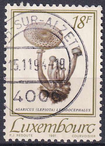 LUXEMBOURG - 1991 - Champignon  - Yvert - 1219 Oblitéré 