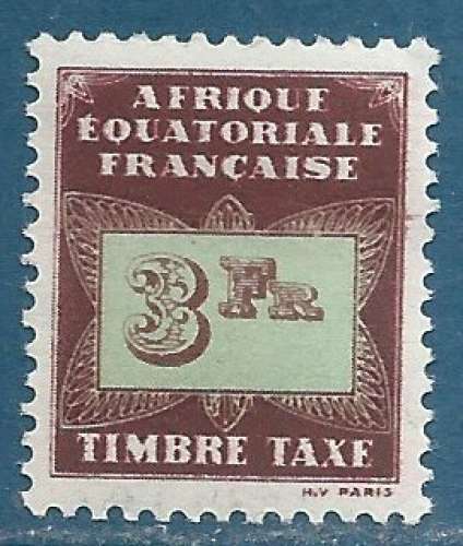 Afrique équatoriale française Taxe N°11 3F neuf**