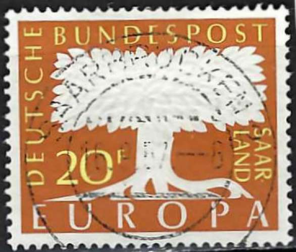 Sarre - 1957 - Y & T n° 384 - Europa - O.