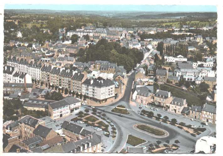 cpsm 35 Fougères Place Carnot Vue aérienne