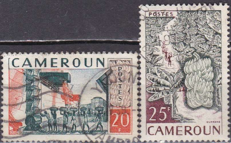 CAMEROUN N° 308/9 de 1959 oblitérés