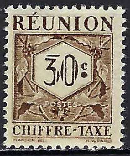 Réunion - 1947 - Y & T n° 27 Timbres-taxe - MH
