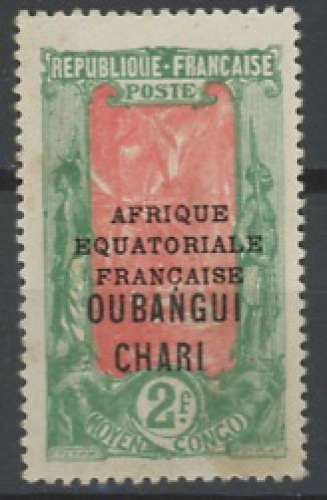OUBANGUI neuf * N° 61  trace de charnière