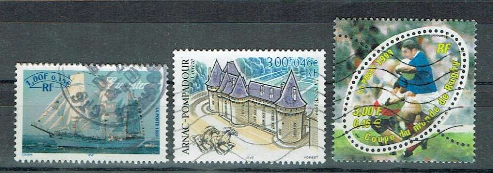 FRANCE 1999 - YT 3278 3279 3280 OBLITÉRÉS.