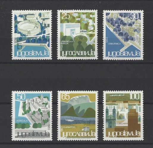 YOUGOSLAVIE.   YT   n° 937/942    neuf *   1963