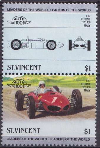 St Vincent 1985 Y&T 842 et 843 neuf ** - Automobiles 