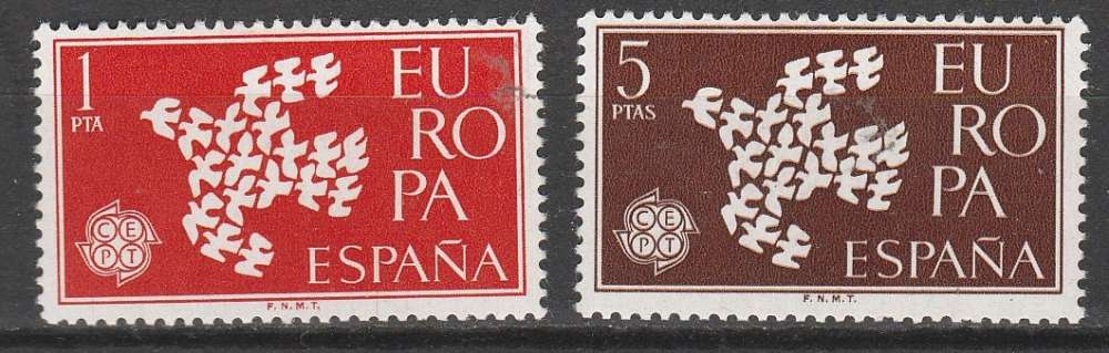 Espagne 1961 Europa CEPT  YT1044 et 1045 neufs**
