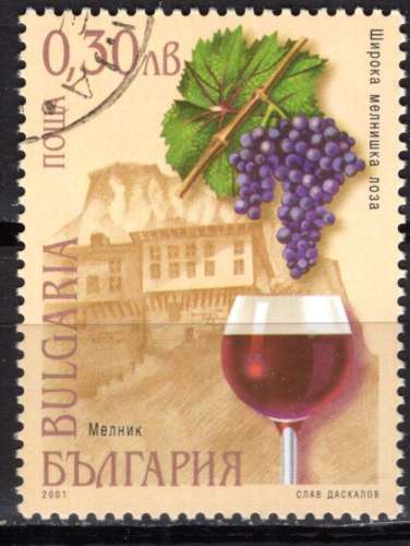 BULGARIE 2001 LES VIGNOBLES LE MELNIK  OBLITERE