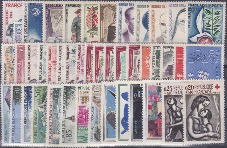 FRANCE tous les timbres de 1961 neufs**