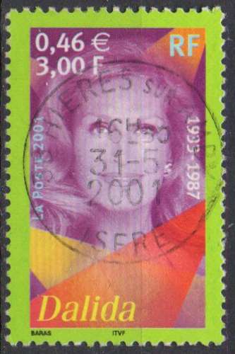 2001 - YT N° 3394 - Dalida - Cachet rond